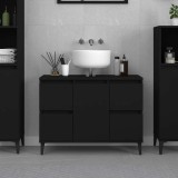 Cumpara ieftin Dulap de chiuvetă, negru, 80x33x60 cm, lemn prelucrat