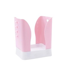 Cos de Gunoi Extensibil, din Plastic, Reglabil, Pliabil, Versatil, pentru Bucatarie, Baie sau Birou, Cos Universal, 21x25x17 cm, Roz Alb