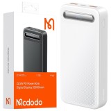 Mcdodo Powerbank 20000Mah Cu Afișaj 3X Usb Usb-C 22.5W + Cablu Usb-C, 20000 mAh