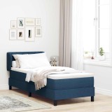 VidaXL Cadru de Pat cu Saltea Albastru 80x200 cm Textil