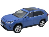 Macheta metal Toyota RAW 4 albastra sunet, lumini, deschide tot, scara 1:22