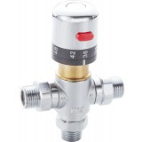 Vana de amestec termostatica NeoHGS, G3/4&rdquo;, filet exterior DN20, protectie antioparire, din alama/nichel, reglabila intre 20&deg;C-50&deg;C, apa calda menajer