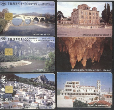 Greece 1997 OTE 3 Telephone cards Landscapes CT.002 foto