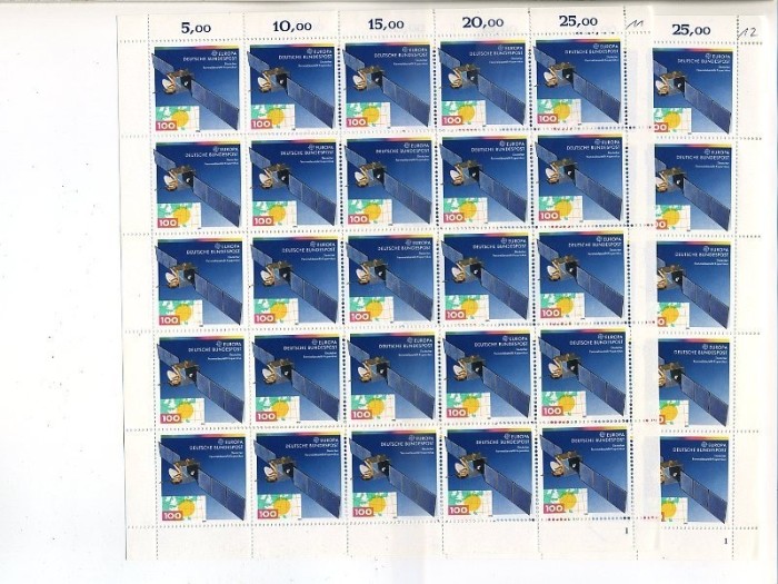 Germany BRD 1991 Europa CEPT Space x 50 in blocks MNH DA.010