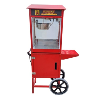 Masina pentru popcorn, 1600W, vas teflon 100 g, 200-230 grade Celsius, roti deplasare foto