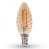 Bec LED E14 4W cu filament 2200K alb cald V-TAC, Vtac