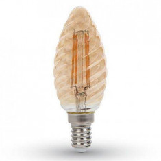 Bec LED E14 4W cu filament 2200K alb cald V-TAC