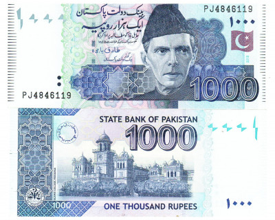 Pakistan 1 000 Rupii 2018 P-50 UNC foto