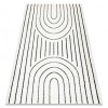 Modern covor MODE 8494 geometric crem / negru, 80x150 cm