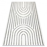Modern covor MODE 8494 geometric crem / negru, 200x290 cm