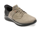 Cumpara ieftin Pantofi sport SKECHERS gri, SLADE, din piele naturala