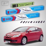 Cumpara ieftin Ștergătoare Citro&euml;n C4 Gen I LA Coup&eacute; 2004-2010 | Set Față și Spate Flat Premium &ndash; TeamCar&reg;