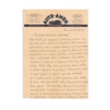 Scrisoare cu reclama Societății Auto-Amok, 1945