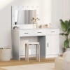 VidaXL Masă de Machiaj cu ușă 2 pcs Alb 40 x 41 x 75 cm Lemn compozit