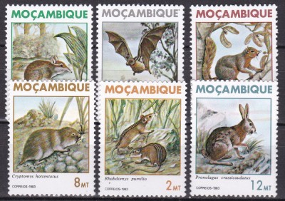 Mozambic 1983 fauna MI 943-948 MNH foto