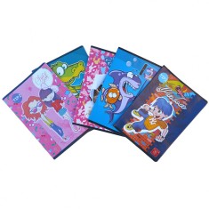 Set de 5 Caiete Tip 2, Linomag&reg;, Pentru invatamantul primar, Modele diverse, A5, 24 File, 70g/m&sup2;, Multicolor