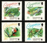 Insulele Cayman 1993 - Papagali, fauna WWF, serie neuzata