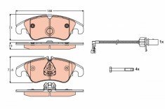 TRW GDB1768 COTEC set placute frana,frana disc