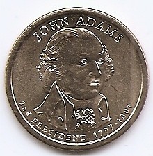 Statele Unite (SUA) 1 Dolar 2007 P - (Presidential Dollars: 2. John Adams) KM-402 UNC !!!