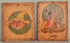 2 Tablouri de placaj desenat manual, Gradinita anii 70, Casa Piticilor + Voiosul