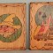 2 Tablouri de placaj desenat manual, Gradinita anii 70, Casa Piticilor + Voiosul