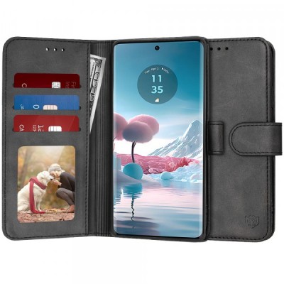 Husa pentru Motorola Edge 40 Neo, Techsuit, Diary Book, Neagra foto