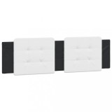 Cumpara ieftin Perna pentru tablie pat, Zadar, alb si negru, 183cm, piele artificiala