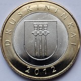 2 Litai 2012 Lituania, Druskininkai, km#184.1, unc-Aunc
