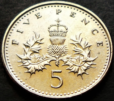 Moneda 5 PENCE - MAREA BRITANIE / ANGLIA, anul 2007 * cod 862 foto