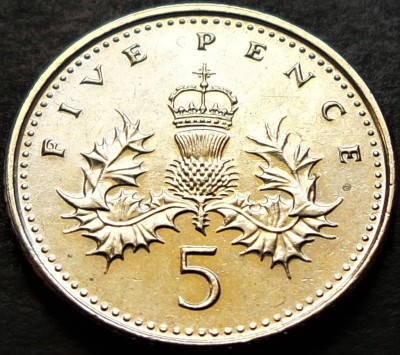Moneda 5 PENCE - MAREA BRITANIE / ANGLIA, anul 2007 * cod 862 = A.UNC foto