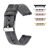 Curea material textil, compatibila Apple Watch 9|8|7|6|5|4|3|2|1 Series, 41mm|40mm|38mm, telescoape QR, Grainsboro Gray