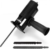 Adaptor fierastrau lance sau pendular, pentru bormasina electrica, multifunctional, portabil, cu 3 lame pentru lemn, metal, PVC