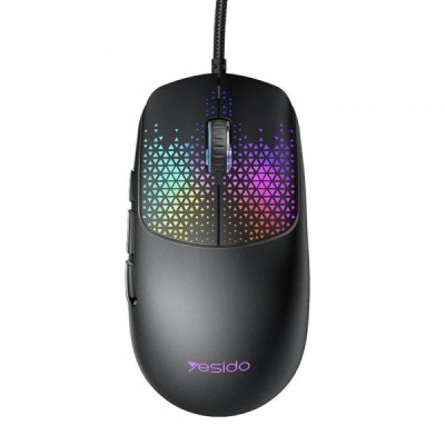 Mouse Gaming Wired USB Yesido KB32, RGB, 7200DPI, Negru foto
