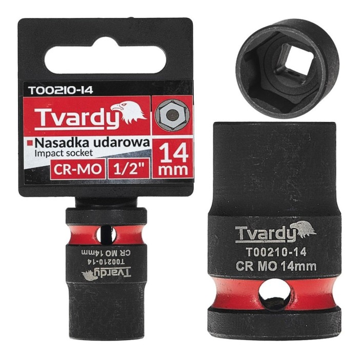 Cheie tubulara de impact in 6 puncte, 1 / 2&quot;, 14 mm, Tvardy T00210-14