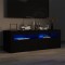 Gossi comoda tv cu lumini led, negru, 120x35x40 cm