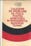 Culegere de probleme de fizica pentru admiterea in invatamantul superior tehnic - Tr. I. Cretu