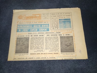 ZIARUL SPORTUL SUPLIMENT FOTBAL 13 OCTOMBRIE 1989 REVINE DUCADAM foto