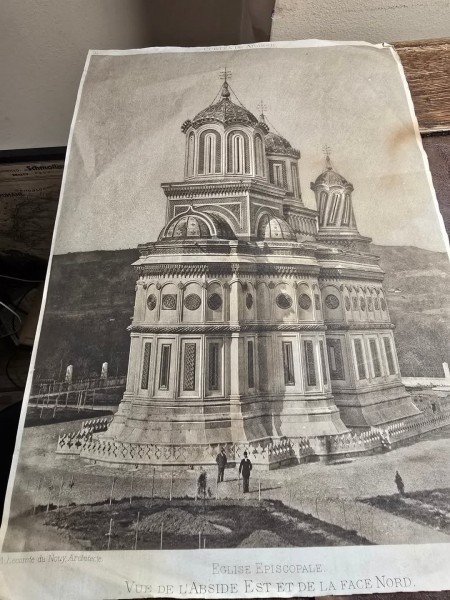 Manastirea Curtea de Argeș planșa cu heliogravura / 5 / după cliseu fotografic realizat de fotograful curții regale, I. Spirescu
