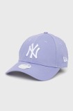 New Era șapcă din bumbac culoarea violet, cu imprimeu
