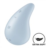Vibrator Dew Drop, 12 Moduri Vibratii, Silicon, USB, Albastru, Satisfyer