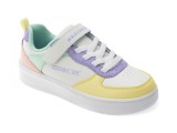 Cumpara ieftin Pantofi sport SKECHERS albi, SPORT COURT 92, din piele ecologica