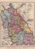 A3362N Hartă Județul Buzău după noua &icirc;mpărțire administrativă, 1928, Institutul Cartografic Unirea, Brașov