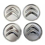 Set 4 capacele roti 59mm Citroen, pentru jante aliaj, argint