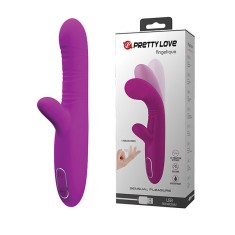 Vibrator Angelique 12 Moduri Vibratii+4 Moduri Tickling Move Silicon USB 21.5 cm