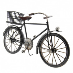 Macheta bicicleta retro metal neagra 31x10x16 cm foto