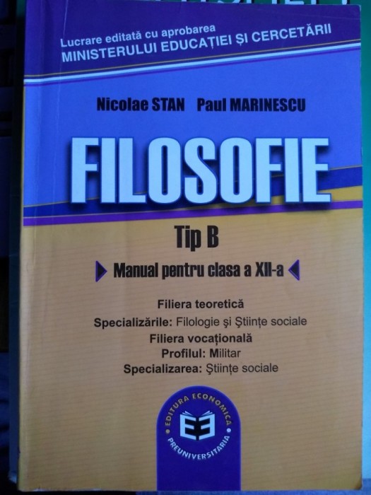 Filosofie pentru clasa a XII-a