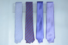 Cravata in cutie mov-roz-alb LA KIDS, Alb-Albastru foto
