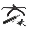 Set placuta balans metalica 25 x 15 cm, baza 64 cm si cilindru piston, gaz, pentru scaune birou, negru, 35 cm