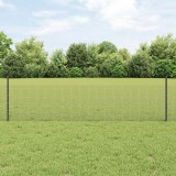 VidaXL &Icirc;ngrădire din s&acirc;rmă sudată cu 22 U Posturi Gri 0,5x50 m Oțel