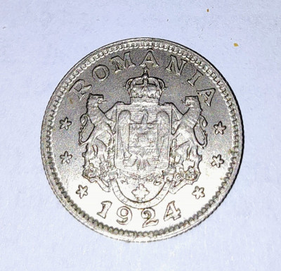 moneda 1 leu 1924 unc foto